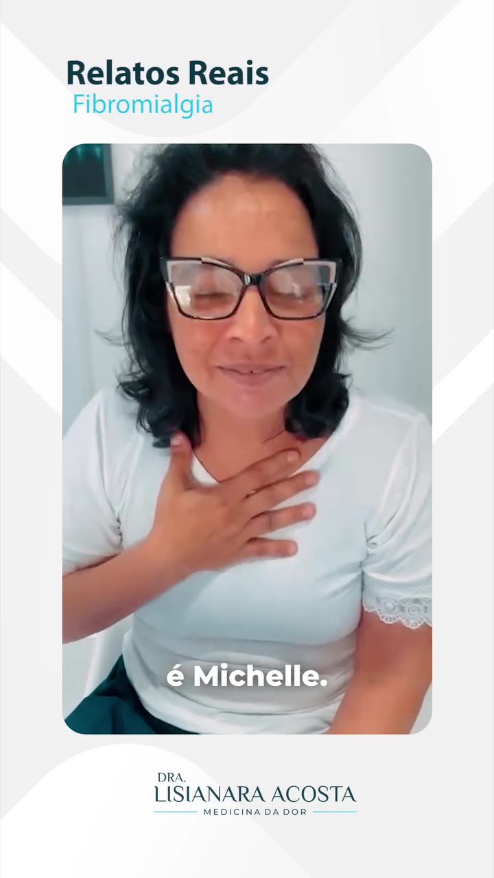Depoimento em vídeo de paciente com fibromialgia